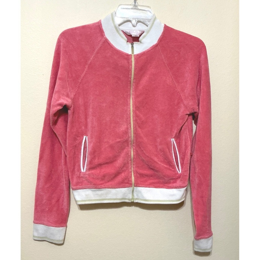 Victoria's Secret Pink Terrycloth Full Zip Y2K Jacket Women's Small - Picture 3 of 14